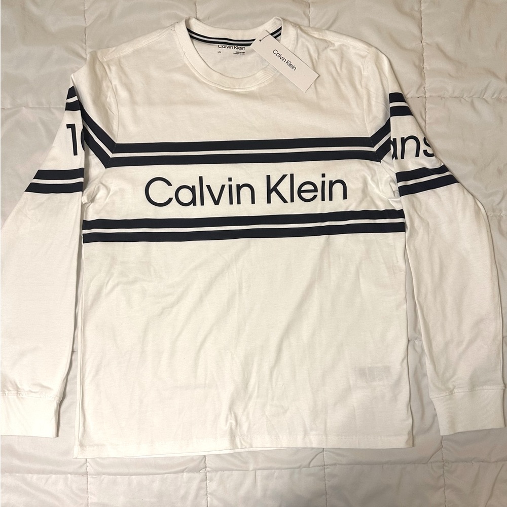 Calvin Klein Men’s White Crewneck Sweater Size Large NWT
